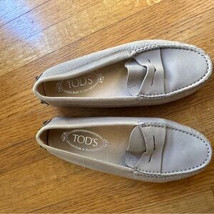 Tod's-Gray/Taupe/Beige/ Car Shoes Loafers. So comfortable.